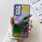 For Huawei P40 Oil Painting Electroplating TPU Phone Case(Blue) - 1