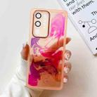 For Huawei P40 Pro Oil Painting Electroplating TPU Phone Case(Pink) - 1