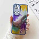 For Huawei P50 Oil Painting Electroplating TPU Phone Case(Blue) - 1
