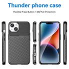 For iPhone 15 Thunderbolt Shockproof TPU Phone Case(Black) - 2