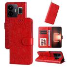 For Realme GT Neo 5 5G / GT3 Embossed Sunflower Leather Phone Case(Red) - 1