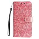 For Realme C63 / C61  / Note 60 Embossed Sunflower Leather Phone Case(Rose Gold) - 2