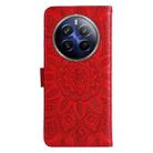 For Realme 13 Pro / 13 Pro+ / P1 Pro Global Embossed Sunflower Leather Phone Case(Red) - 3