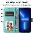 For Realme 13+ Embossed Sunflower Leather Phone Case(Green) - 3