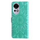 For Huawei nova 12 Embossed Sunflower Leather Phone Case(Green) - 3