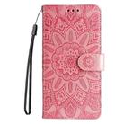 For Huawei Enjoy 70 Pro Embossed Sunflower Leather Phone Case(Rose Gold) - 2