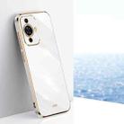 For Huawei nova 11 Pro XINLI Straight Edge 6D Electroplate TPU Phone Case(White) - 1