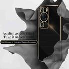 For Huawei P60 XINLI Straight Edge 6D Electroplate TPU Phone Case(Black) - 3