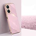 For Huawei Maimang 20 XINLI Straight Edge 6D Electroplate TPU Phone Case(Cherry Purple) - 1