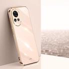 For Huawei nova 12 Pro XINLI Straight Edge 6D Electroplate TPU Phone Case(Pink) - 1