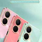 For Huawei Enjoy 80 XINLI Straight Edge 6D Electroplate TPU Phone Case(White) - 3