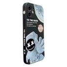 For iPhone XS Max Martian Astronaut Pattern Shockproof Phone Case(Black) - 1