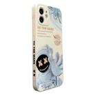 For iPhone XS Martian Astronaut Pattern Shockproof Phone Case(White) - 1