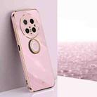 For Huawei Mate 70 Pro / 70 Pro+ XINLI Straight Edge 6D Electroplate TPU Phone Case with Ring Holder(Cherry Purple) - 1