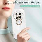 For Huawei Mate 70 Pro / 70 Pro+ XINLI Straight Edge 6D Electroplate TPU Phone Case with Ring Holder(Mint Green) - 3