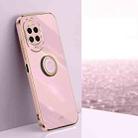 For Huawei Nova 14 XINLI Straight Edge 6D Electroplate TPU Phone Case with Ring Holder(Cherry Purple) - 1