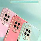 For Huawei Nova 14 XINLI Straight Edge 6D Electroplate TPU Phone Case with Ring Holder(Celestial Blue) - 3