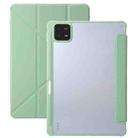 For Xiaomi Pad 6 Clear Acrylic Deformation Leather Tablet Case(Green) - 1