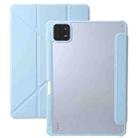 For Xiaomi Pad 6 Clear Acrylic Deformation Leather Tablet Case(Ice Blue) - 1