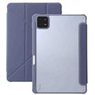 For Xiaomi Pad 6 Pro Clear Acrylic Deformation Leather Tablet Case(Lavender) - 1