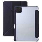 For Xiaomi Pad 6 Pro Clear Acrylic Deformation Leather Tablet Case(Dark Blue) - 1