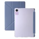 For Xiaomi Redmi Pad SE Clear Acrylic Deformation Leather Tablet Case(Lavender) - 1