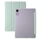 For Xiaomi Redmi Pad SE Clear Acrylic Deformation Leather Tablet Case(Green) - 1