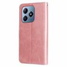 For Realme C63 / C61  / Note 60 Fashion Calf Texture Zipper Leather Phone Case(Rose Gold) - 3