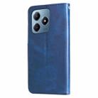 For Realme C63 / C61  / Note 60 Fashion Calf Texture Zipper Leather Phone Case(Blue) - 3