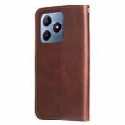 For Realme C63 / C61  / Note 60 Fashion Calf Texture Zipper Leather Phone Case(Brown) - 3