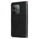 For Realme GT 6 / GT Neo6 SE Fashion Calf Texture Zipper Leather Phone Case(Black) - 3