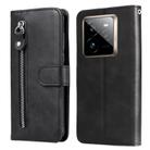 For Realme GT 7 Pro Fashion Calf Texture Zipper Leather Phone Case(Black) - 1