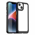 For iPhone 15 Colorful Series Acrylic + TPU Phone Case(Black) - 1