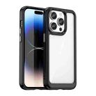 For iPhone 15 Pro Colorful Series Acrylic + TPU Phone Case(Black) - 1