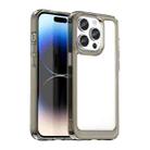 For iPhone 15 Pro Colorful Series Acrylic + TPU Phone Case(Transparent Grey) - 1