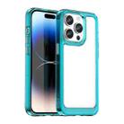 For iPhone 15 Pro Colorful Series Acrylic + TPU Phone Case(Transparent Blue) - 1