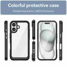 For iPhone 16 Plus Colorful Series Acrylic + TPU Phone Case(Black) - 2