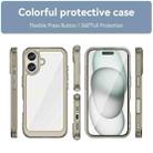 For iPhone 16 Plus Colorful Series Acrylic + TPU Phone Case(Transparent Grey) - 2