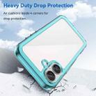 For iPhone 16 Plus Colorful Series Acrylic + TPU Phone Case(Transparent Blue) - 3