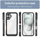 For iPhone 16 Colorful Series Acrylic + TPU Phone Case(Black) - 2