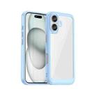 For iPhone 16 Colorful Series Acrylic + TPU Phone Case(Blue) - 1