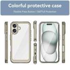 For iPhone 16 Colorful Series Acrylic + TPU Phone Case(Transparent Grey) - 2