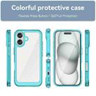 For iPhone 16 Colorful Series Acrylic + TPU Phone Case(Transparent Blue) - 2