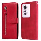 For OPPO Reno11 F Global / F25 Pro Global Fashion Calf Texture Zipper Leather Phone Case(Red) - 1