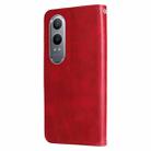 For OPPO K12x Fashion Calf Texture Zipper Leather Phone Case(Red) - 3