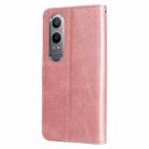 For OPPO K12x Fashion Calf Texture Zipper Leather Phone Case(Rose Gold) - 3