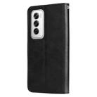 For OPPO Reno12 5G Global Fashion Calf Texture Zipper Leather Phone Case(Black) - 3