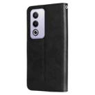 For OPPO A3 Pro 5G Global / India Fashion Calf Texture Zipper Leather Phone Case(Black) - 3