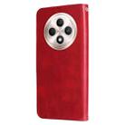 For OPPO Reno12 F 4G Fashion Calf Texture Zipper Leather Phone Case(Red) - 3