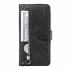 For OPPO Reno12 F 4G Fashion Calf Texture Zipper Leather Phone Case(Black) - 2